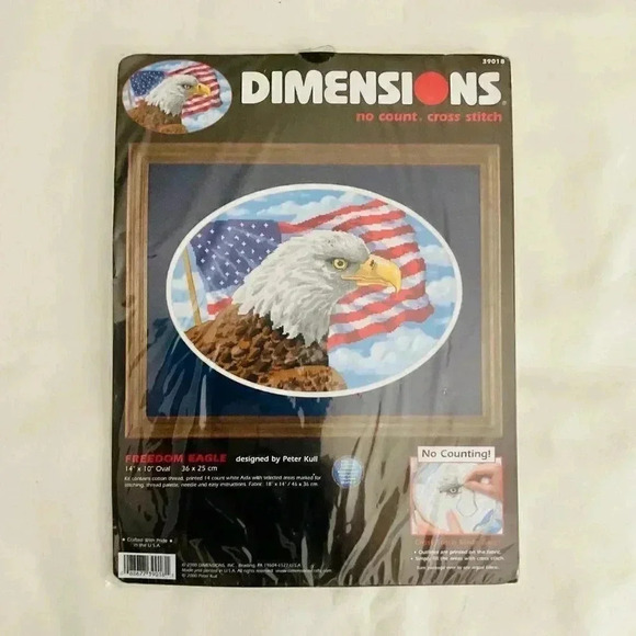 Dimensions Freedom Eagle No Count Cross Stitch Kit USA America Patriotic - Picture 1 of 2
